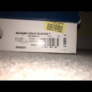 Bahamas gold sequins Sperrys